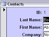 Contacts Form